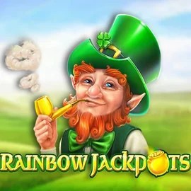 Rainbow Jackpots online game logo by Red Tiger Gaming on betlabelscasino.com